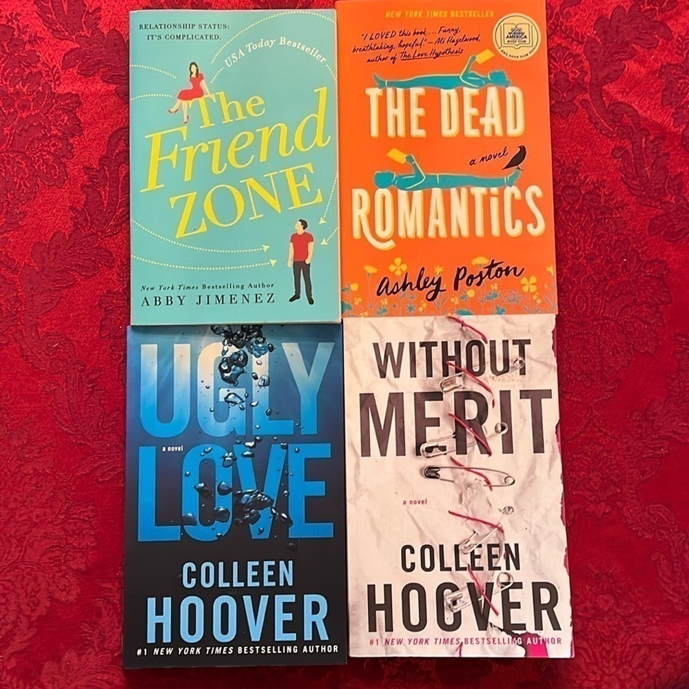 Lot of 4 Contemporary Romance Novels Love Books Summer Beach Reads Best Sellers